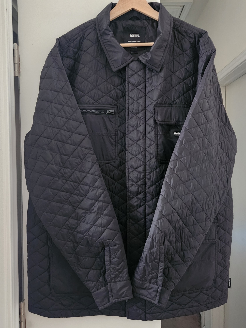 Vans Men's Drill Chore Coat MTE Puffer Jacket Black Logo Men's XL Skater